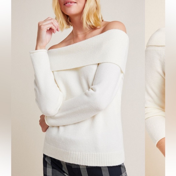 Anthropologie Sweaters - Anthropologie Shelby Pullover‎ in Ivory